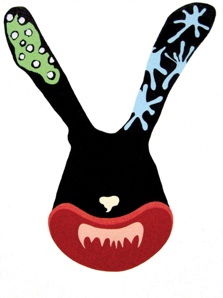 אמיר פולק, ארנב שחור, 2006, אקריליק על בד